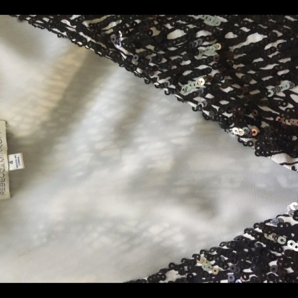 Rebecca Minkoff black and white sequined minidress - Picture 5 of 5